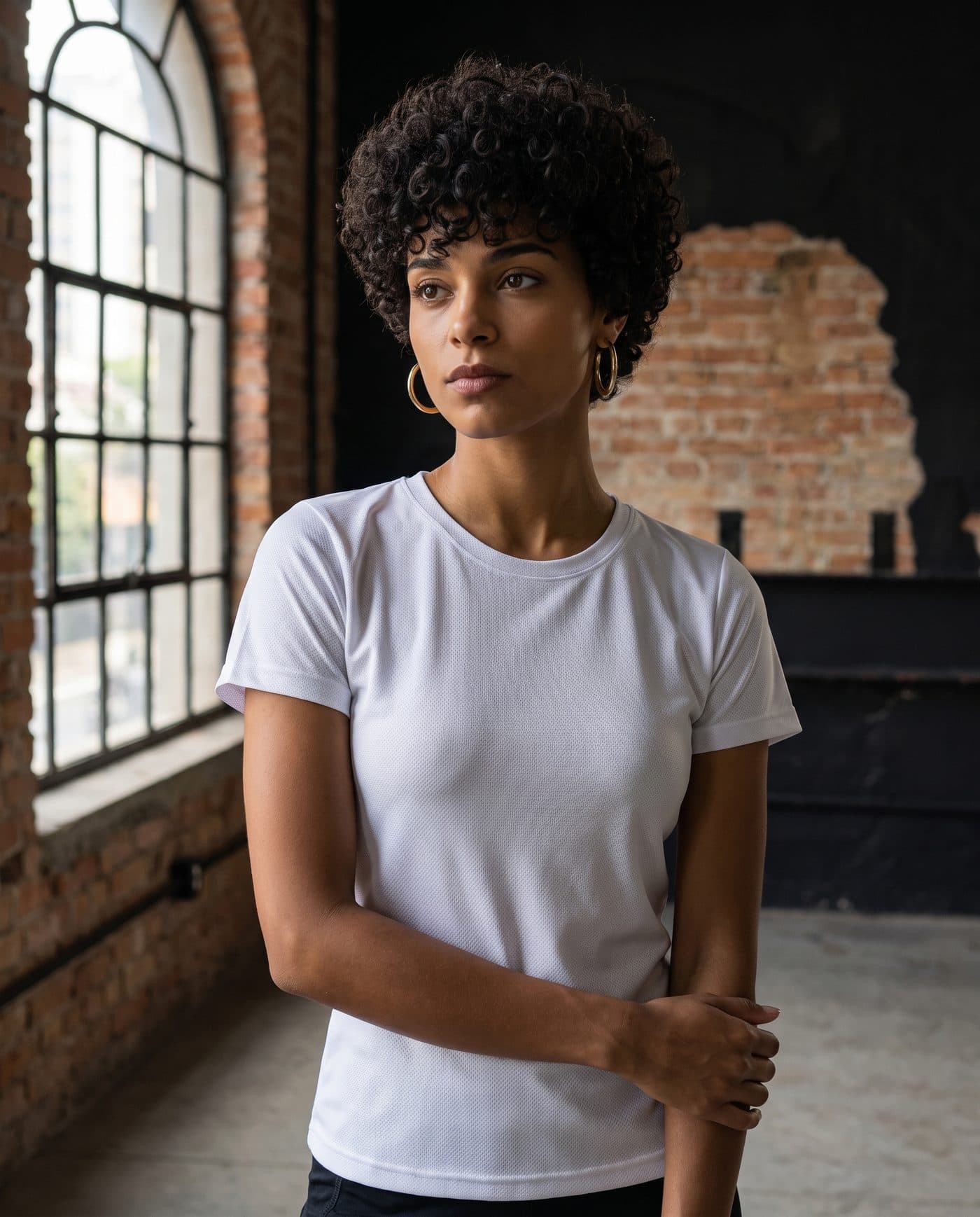 Baby Look Dry Fit no modelo — Galpão Una