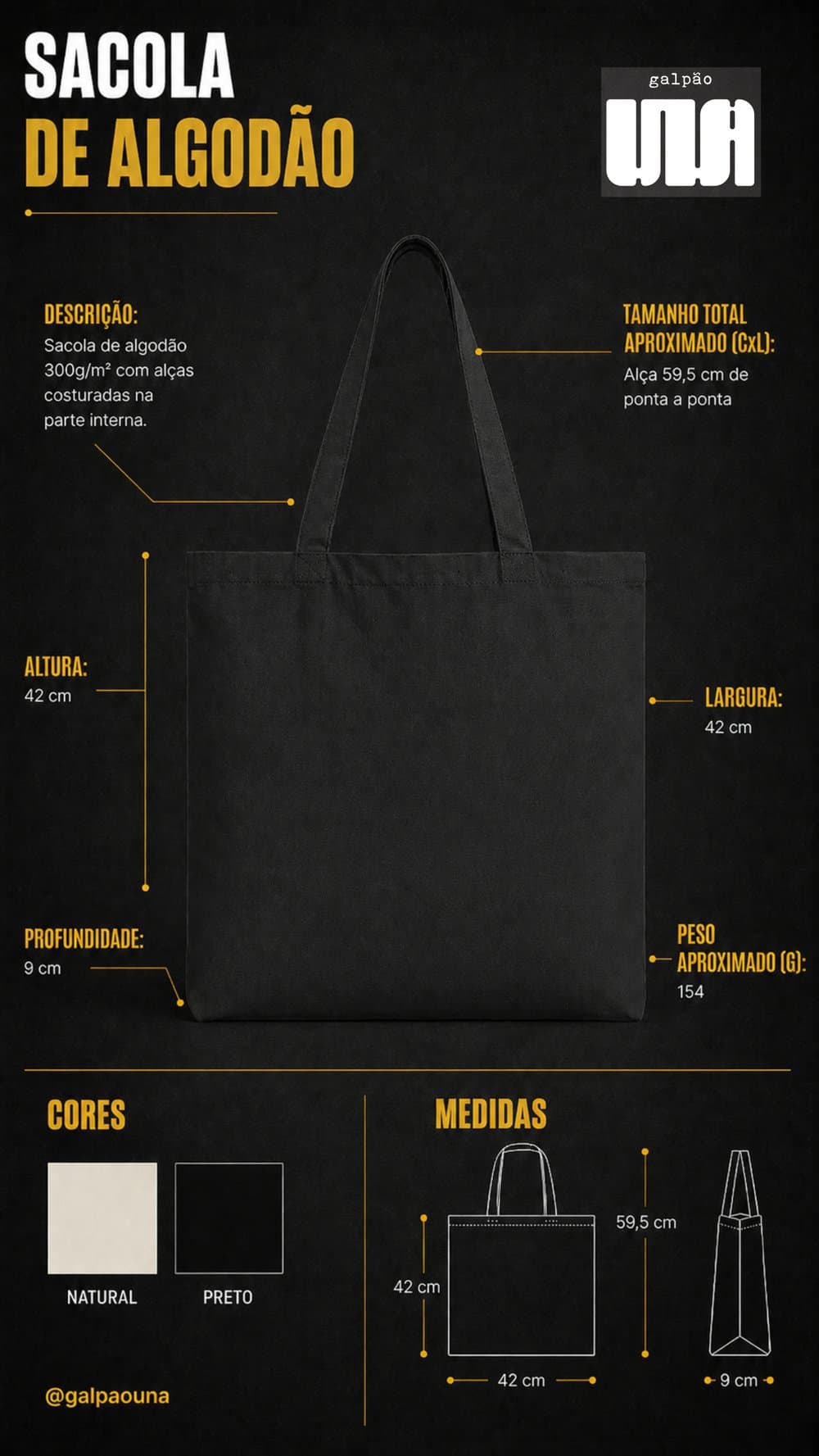 Ficha técnica Eco Bag (Sacola de Algodão)